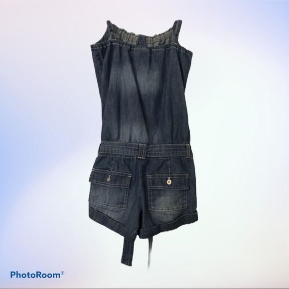 Justice Girls Blue Jean Romper Size 6 - Picture 7 of 7